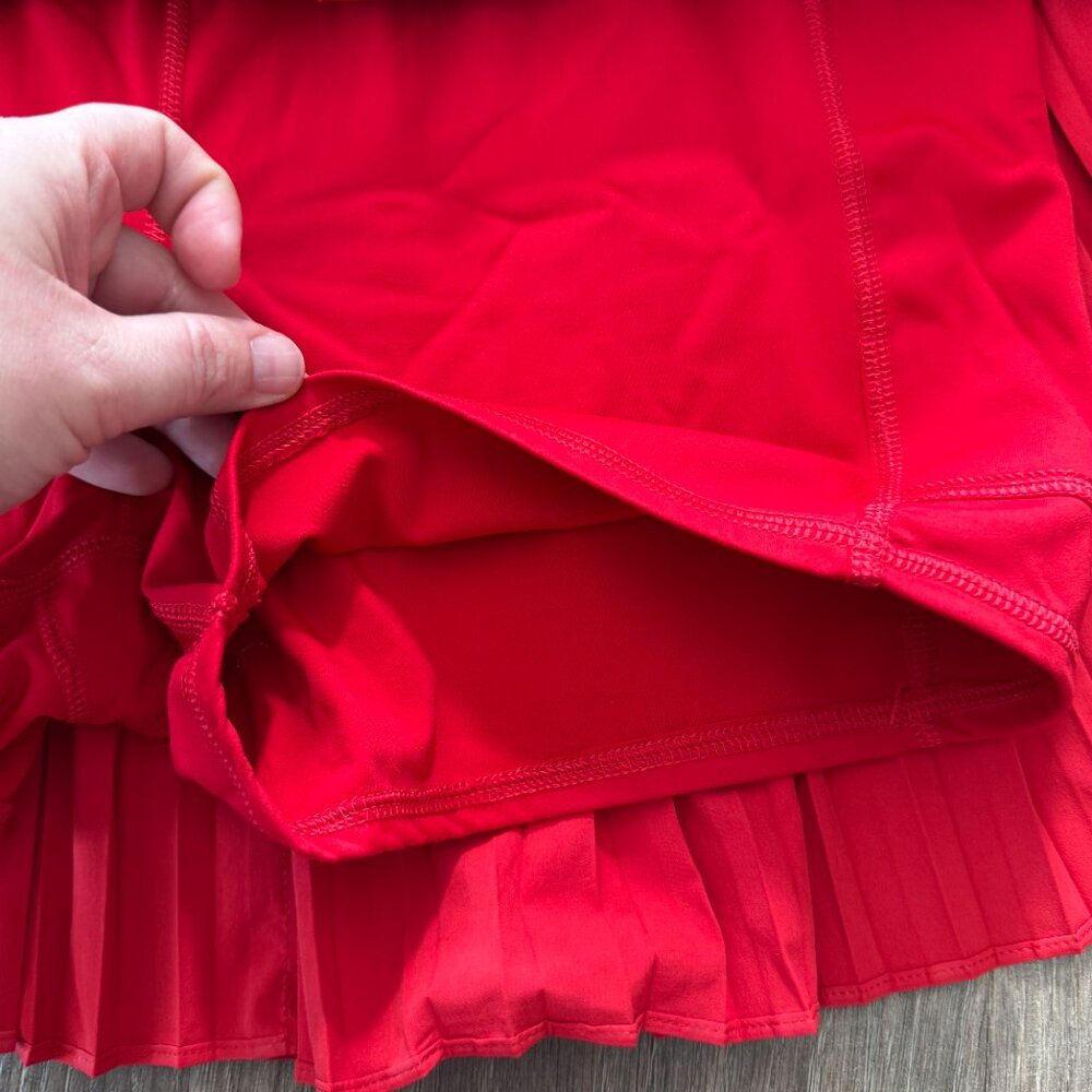 FLX Pleated Skort | Size Large | Red - Picture 7 of 10